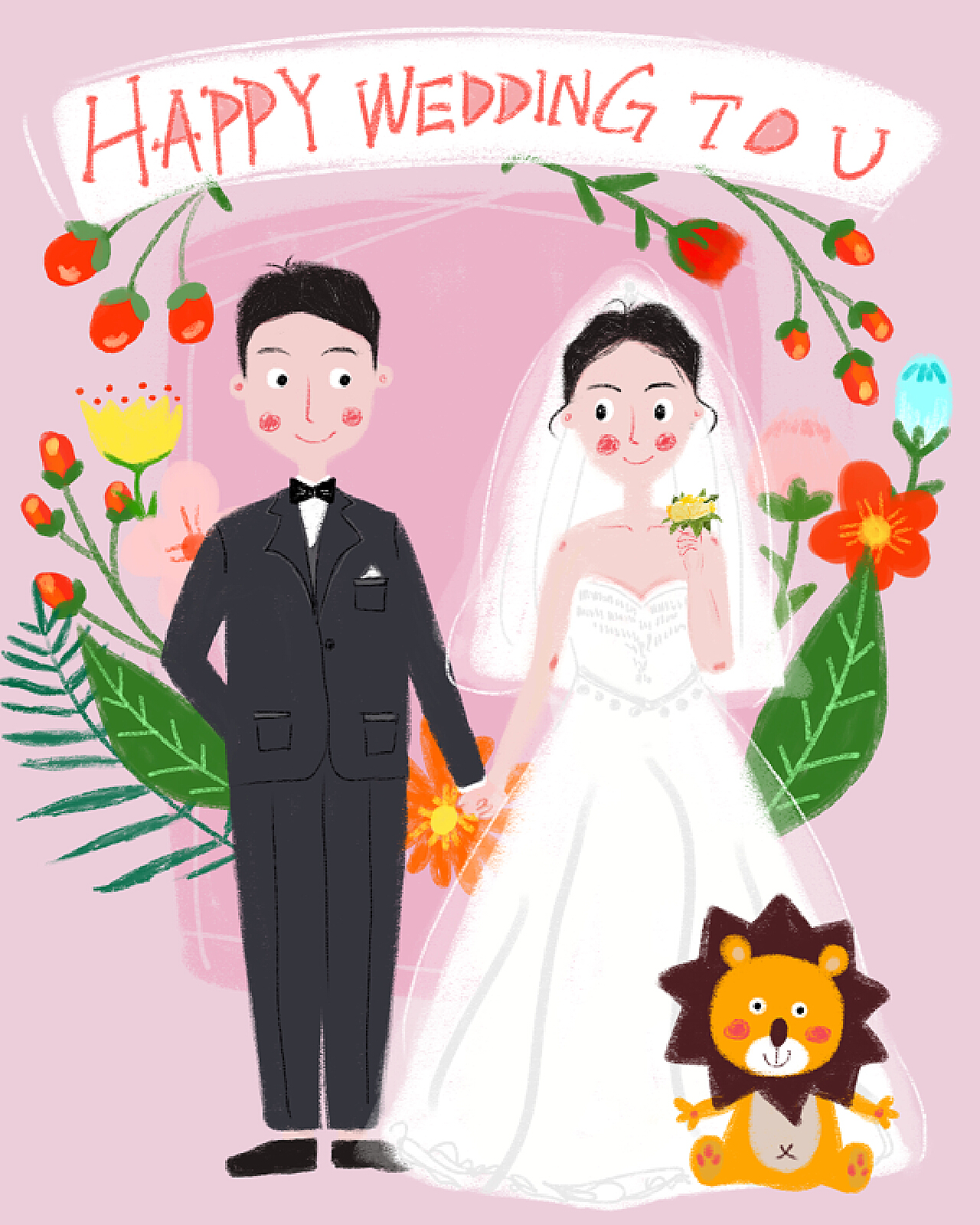 中国风结婚嫁娶皮影戏剪纸插画gif动图下载-包图网