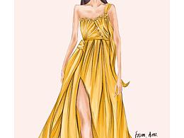 服装效果图-秀场图