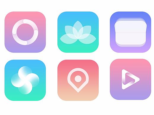 一组自己喜欢的渐变风格的icon练习