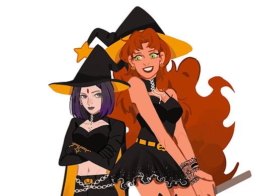 万圣节插画（个人主页-ZMzc3NTAxMjQ=） - 创作习作 - 站酷设计师一跟头原创素材 - 站酷ZCOOL