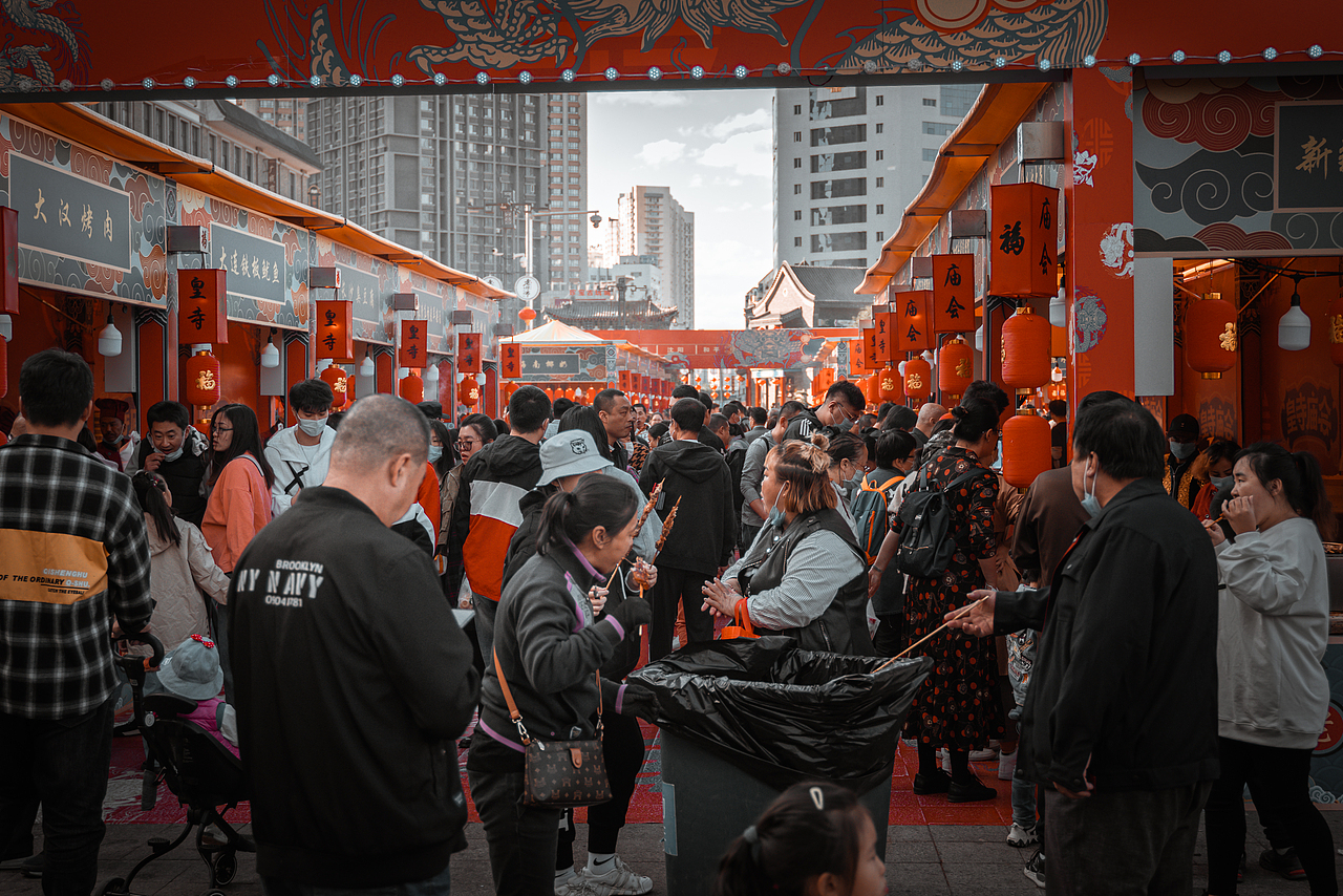 人文街拍摄影国庆中秋带你看看沈阳老北市皇寺庙会