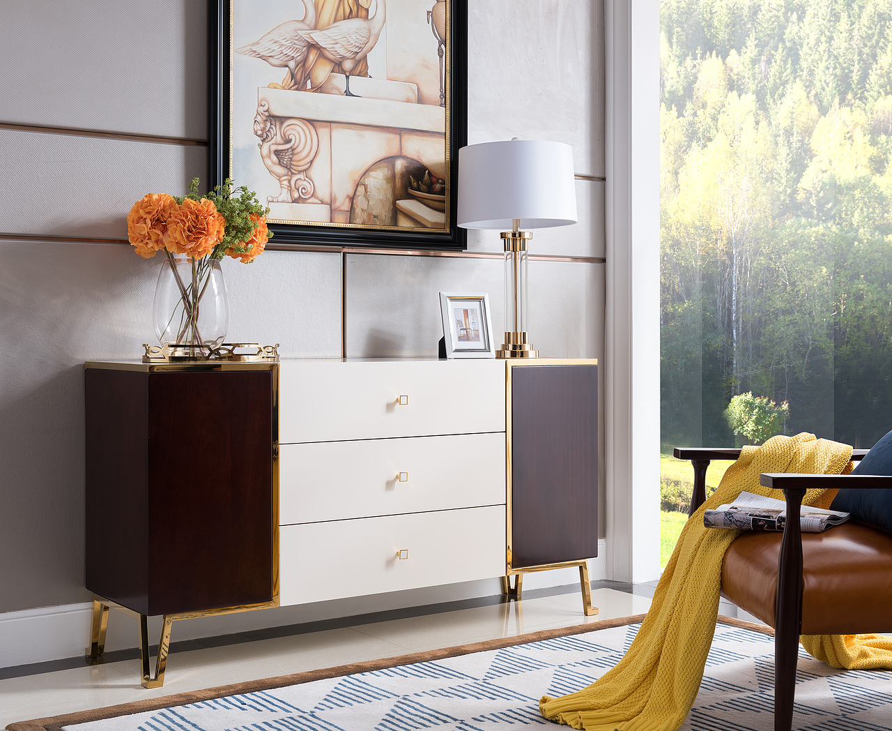 美式轻奢风格家具摄影 现代美式家具摄影 简约美式摄影