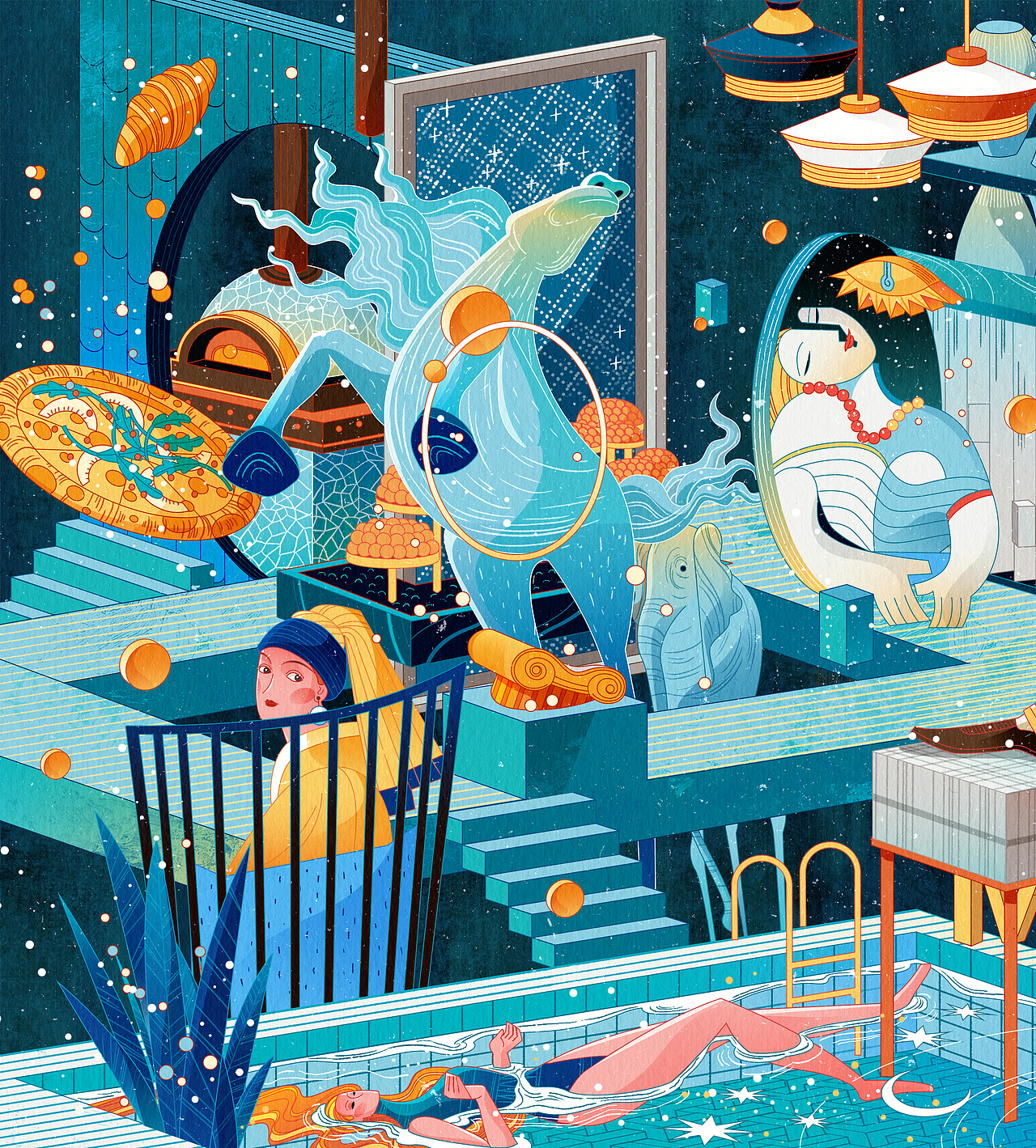 上海西岸美高梅酒店｜美轮迷踪（图ZMzUyMjg2OTQ4） - 商业插画 - 站酷设计师毛赵原创素材 - 站酷ZCOOL