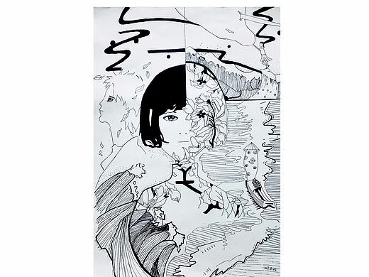 素描插画
