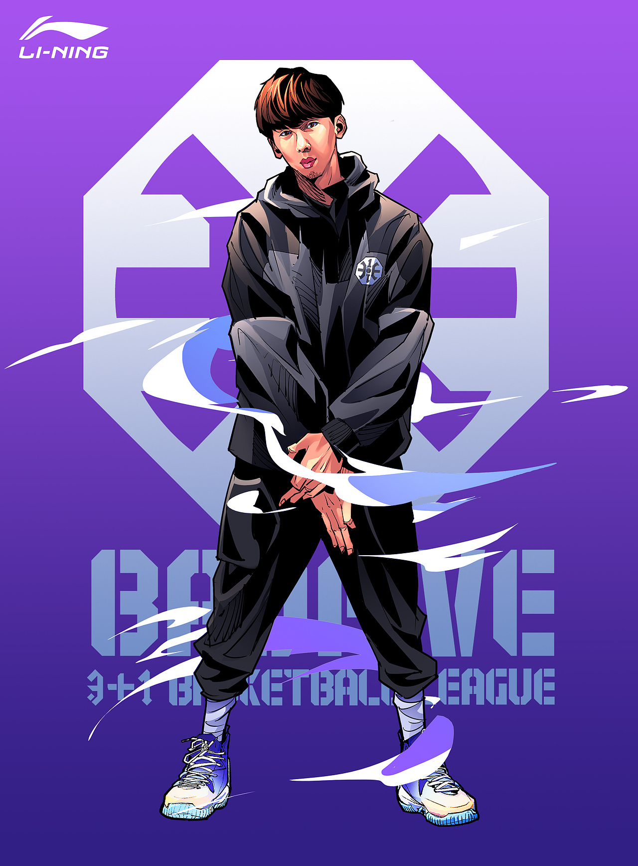 李宁反伍叁加壹篮球插画集 街球美漫（图ZMjMzNzUzNDQ0） - 商业插画 - 站酷设计师AceBang原创素材 - 站酷ZCOOL