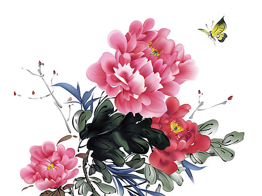 illustrator国画质感绘画