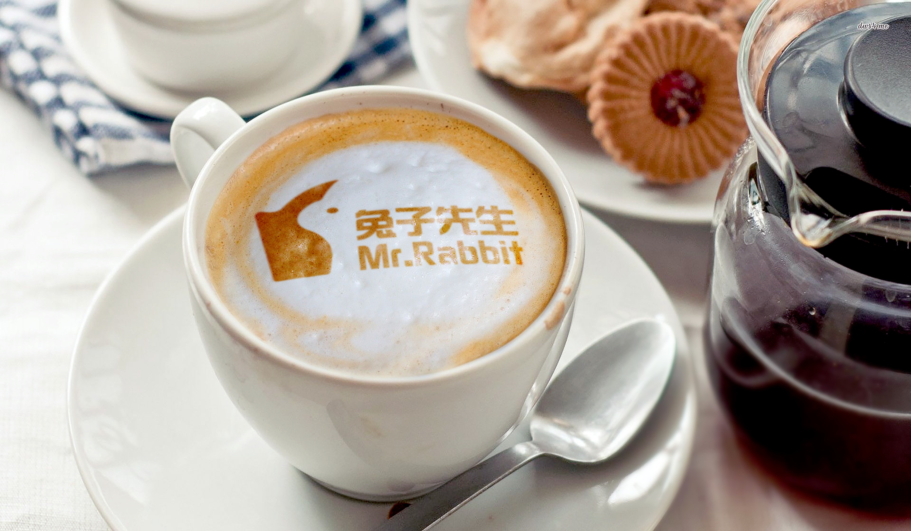 兔子奶茶店logo提案