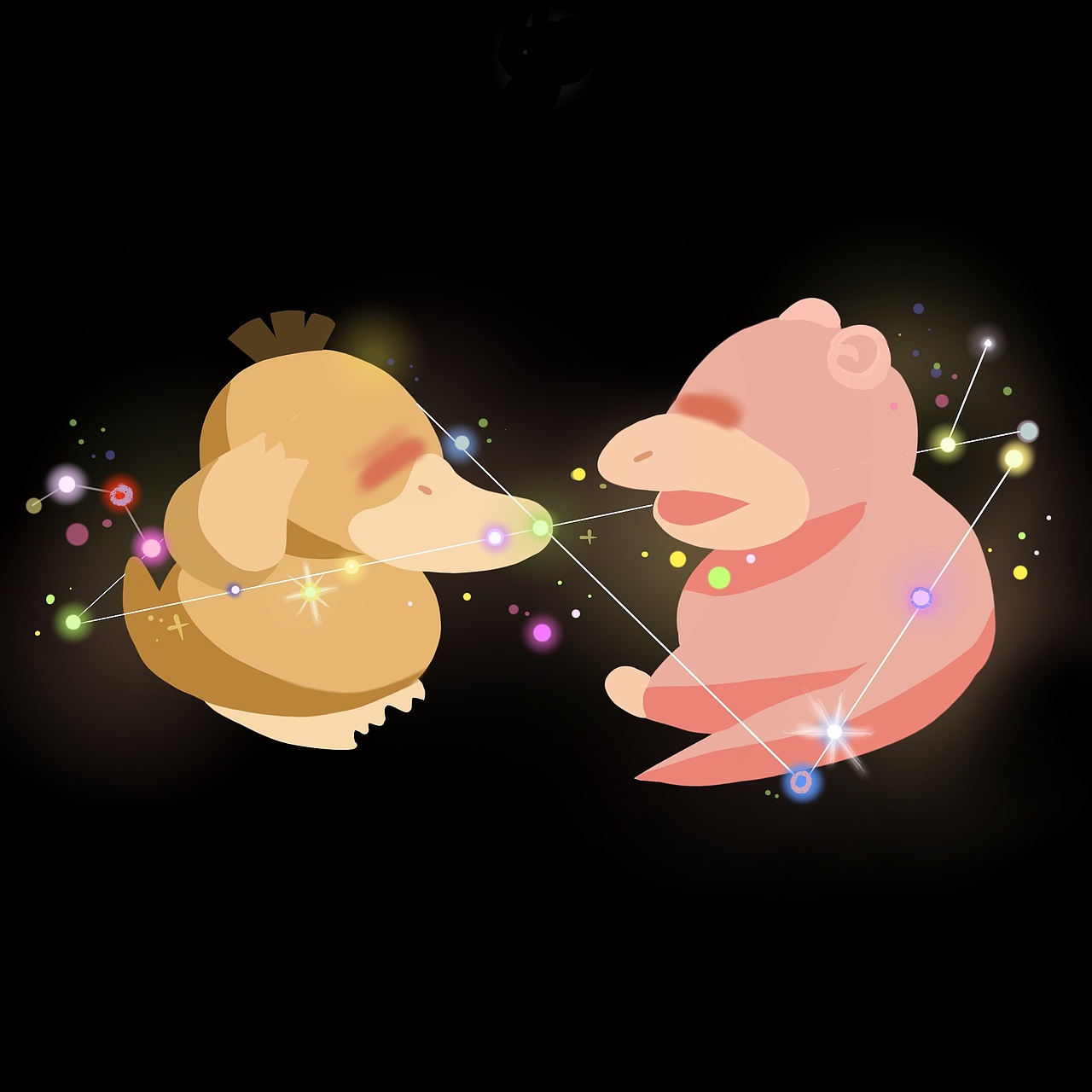 一个世界的可达鸭和呆呆兽