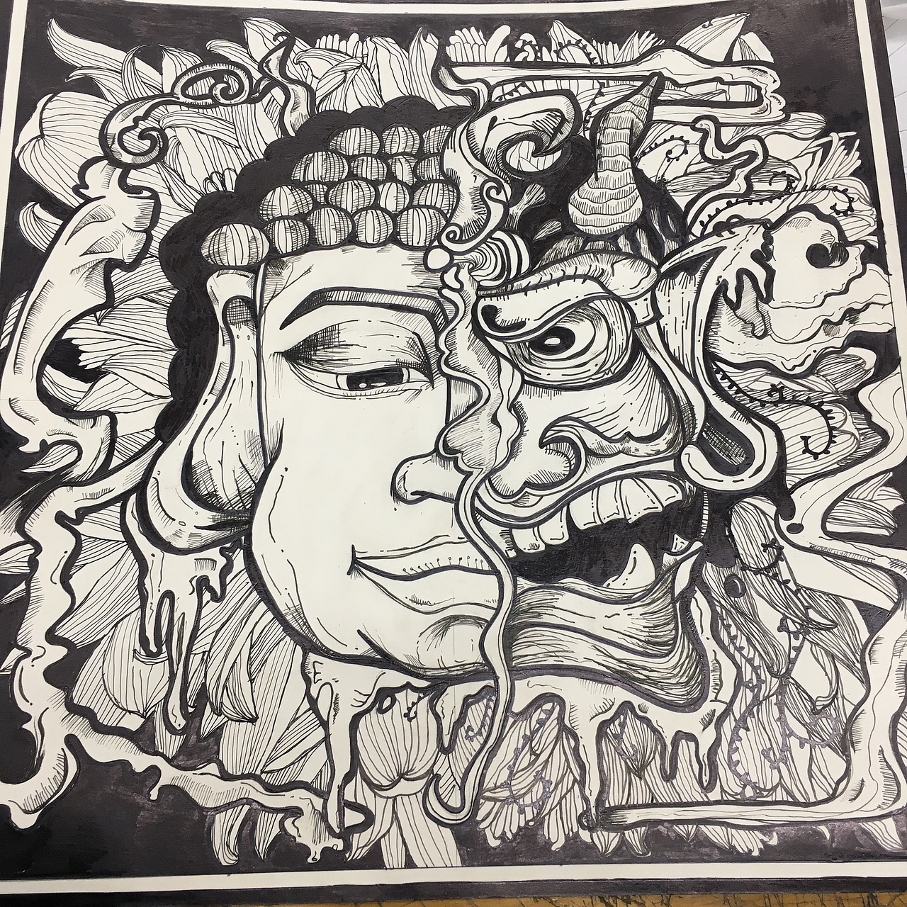 创意黑白装饰画