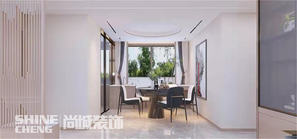 泰安·都市森林260㎡新中式风格装修设计效果图案例