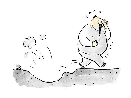 漫画：在哪里跌倒，把哪里砸个坑