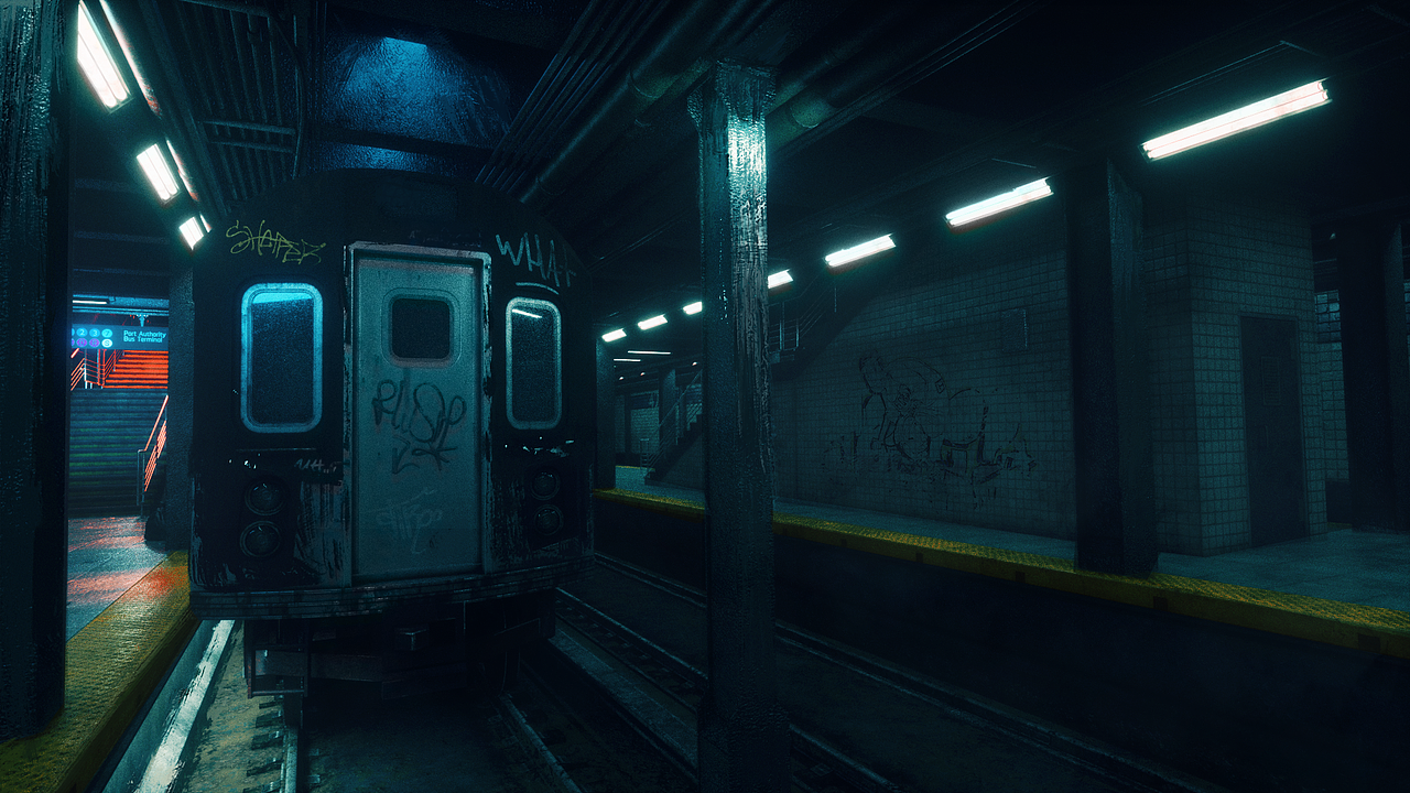 The subway at midnight