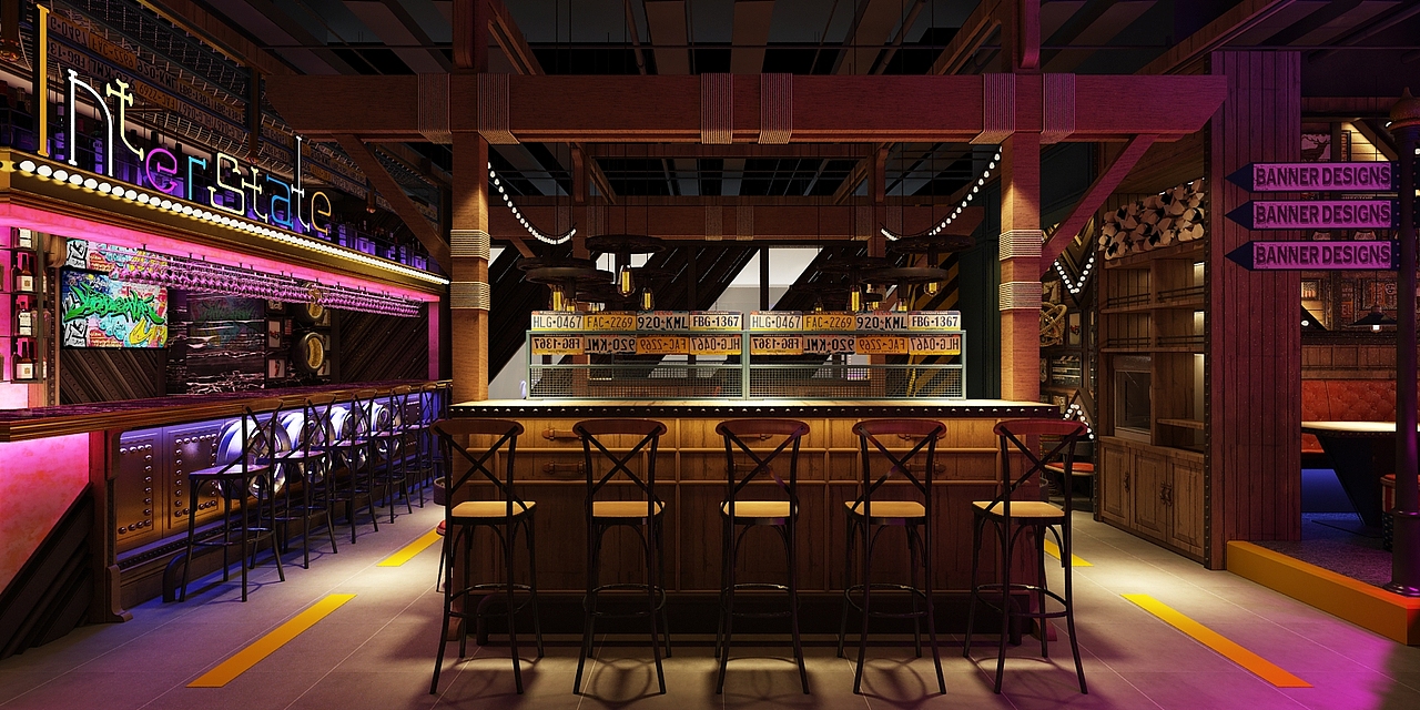 郑州五号公路西餐厅设计主题餐厅设计七原设计作品