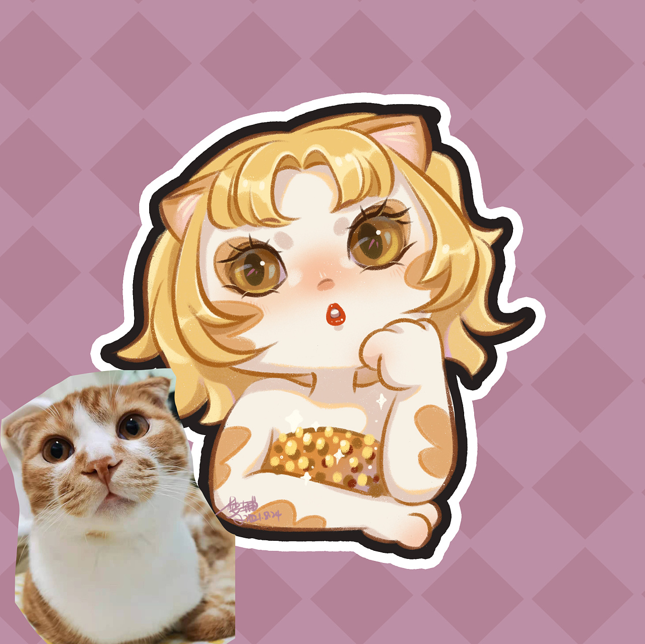 猫咪拟人插画