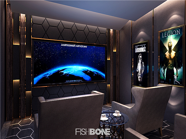 鱼骨设计-后现代风格别墅