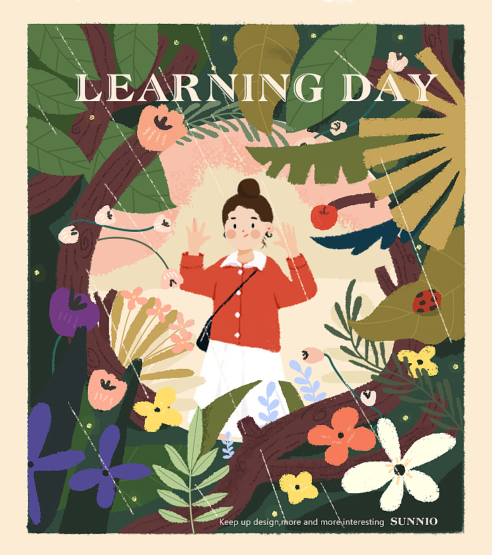 听见下雨的声音（图ZMTM5MjIzMTA0） - 艺术插画 - 站酷设计师呦西猴呀原创素材 - 站酷ZCOOL