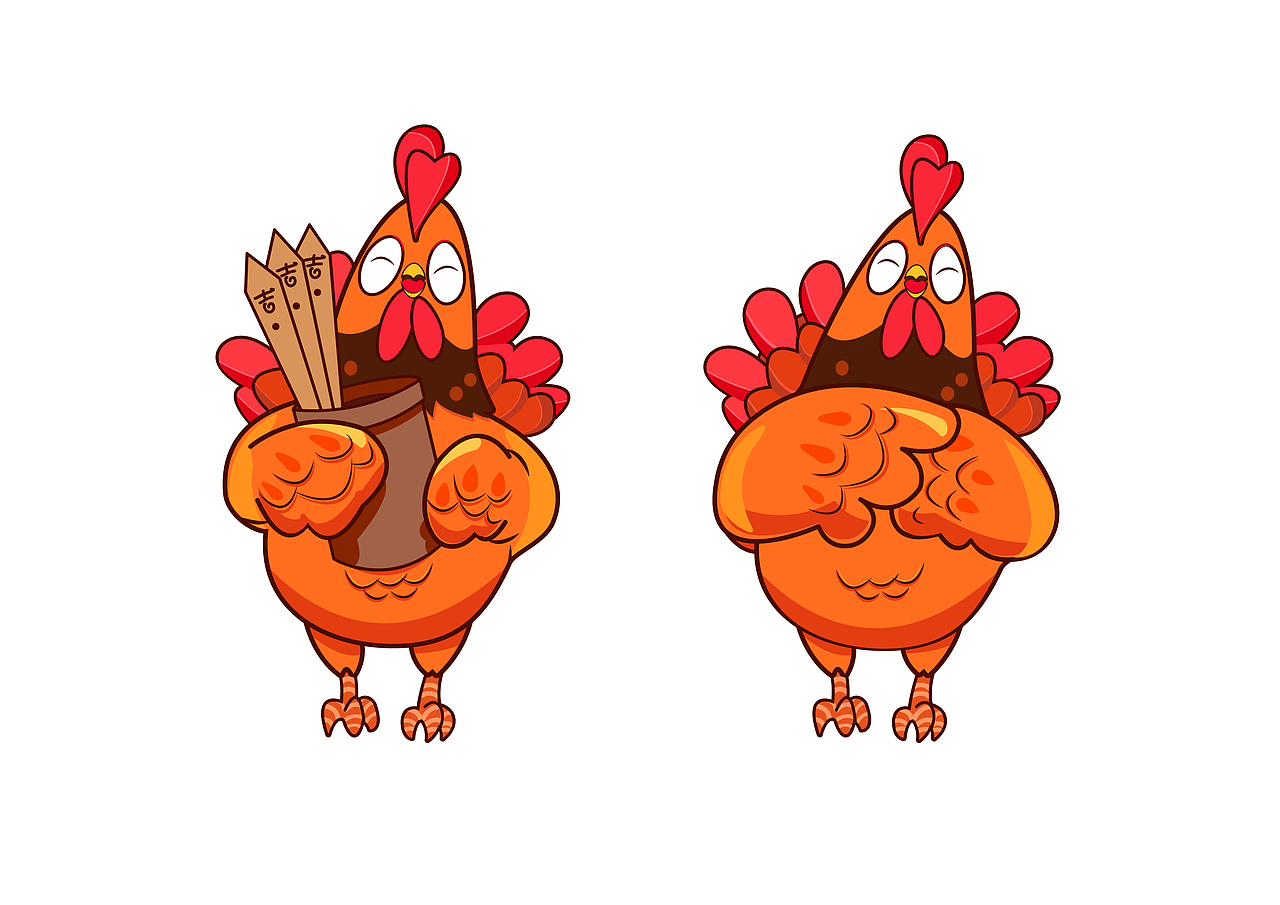 祝大家“鸡年快乐，大吉大利”。（图ZNzQ0NjU1NDg=） - 商业插画 - 站酷设计师Iwillbe原创素材 - 站酷ZCOOL