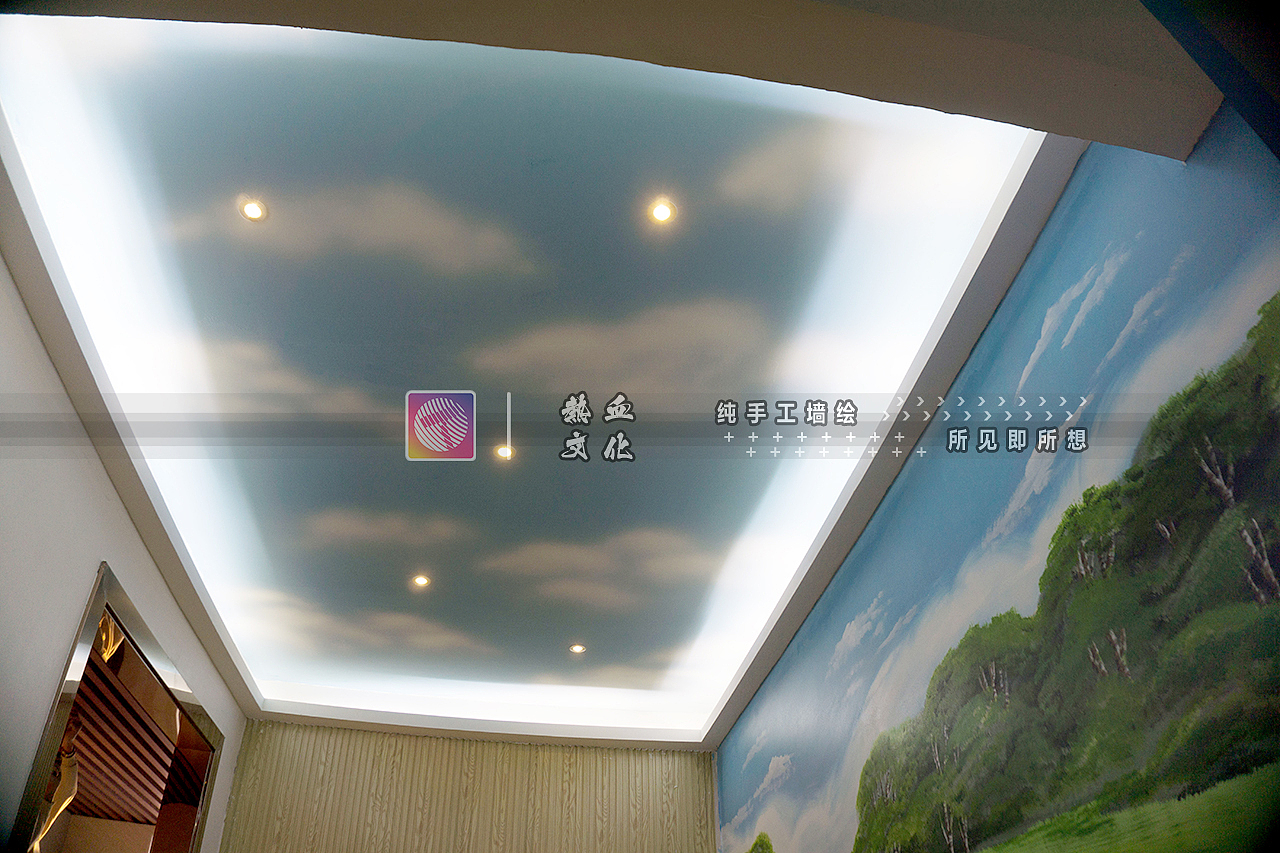 网咖墙绘石排鑫盟网络会所 墙绘壁画