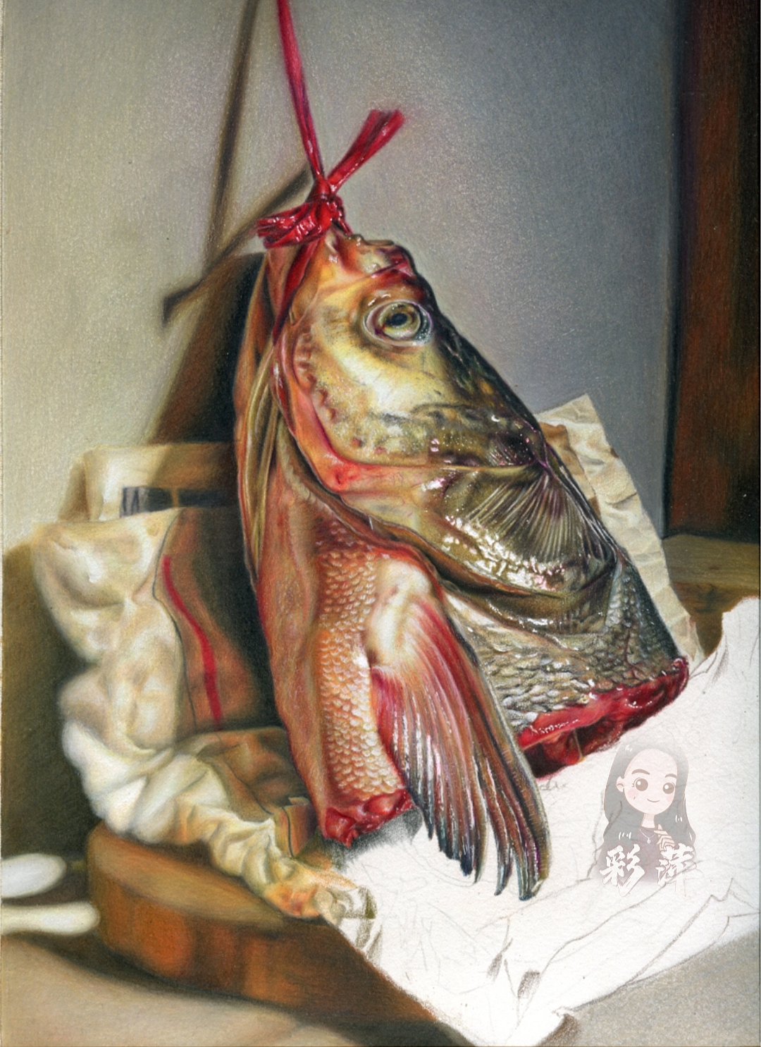 彩鉛-胖頭魚(yú)（圖ZMjY1OTE0MjQ0） - 繪畫(huà) - 站酷設(shè)計(jì)師心悅彩鉛繪原創(chuàng)素材 - 站酷ZCOOL