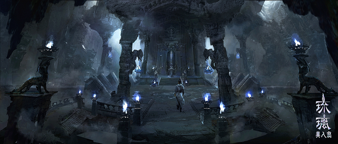 网剧《琉璃》场景 概念图（图ZMjc4NTE0MTA4） - 概念设定 - 站酷设计师原浩杰HJ原创素材 - 站酷ZCOOL