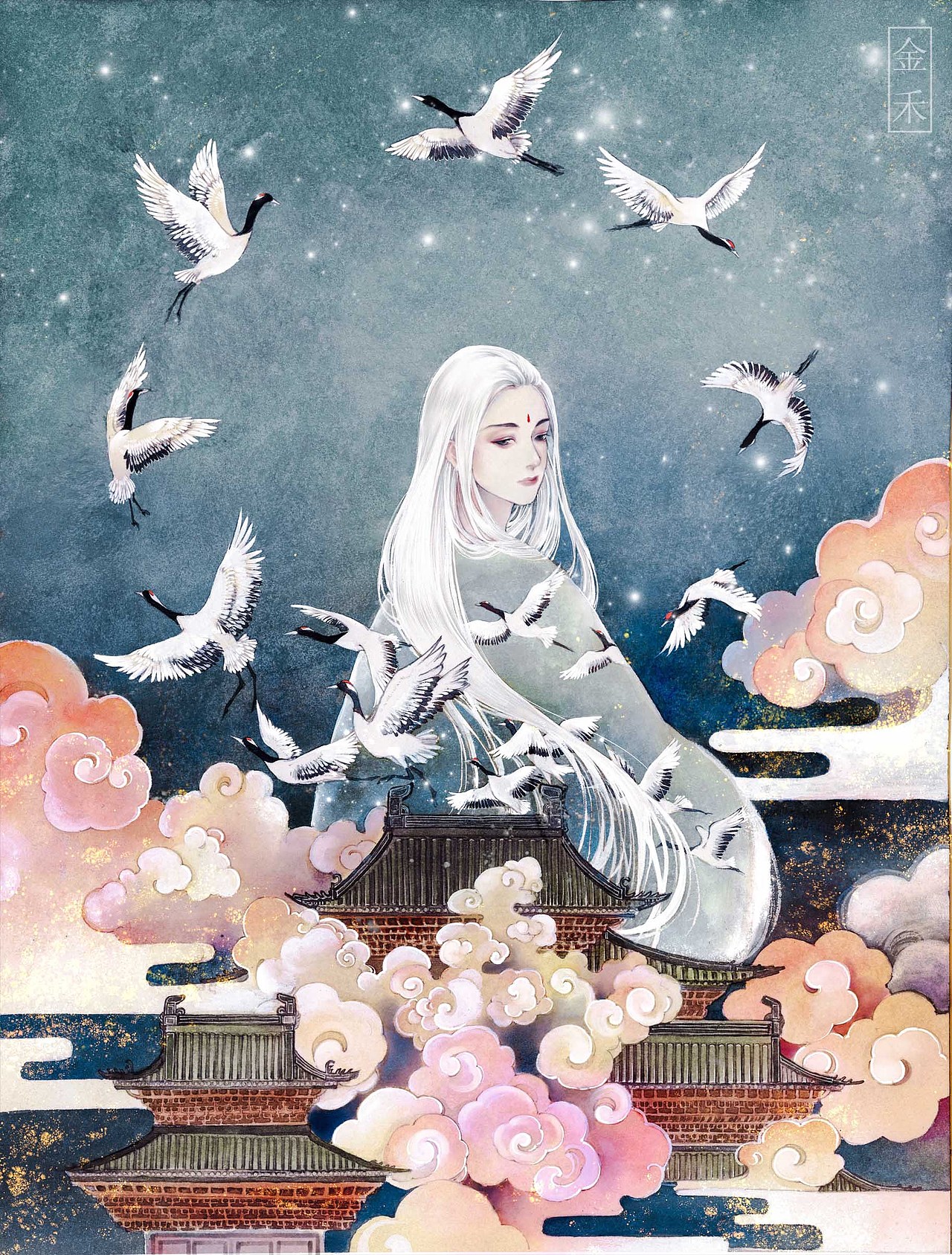 《瑞鹤图》拟人