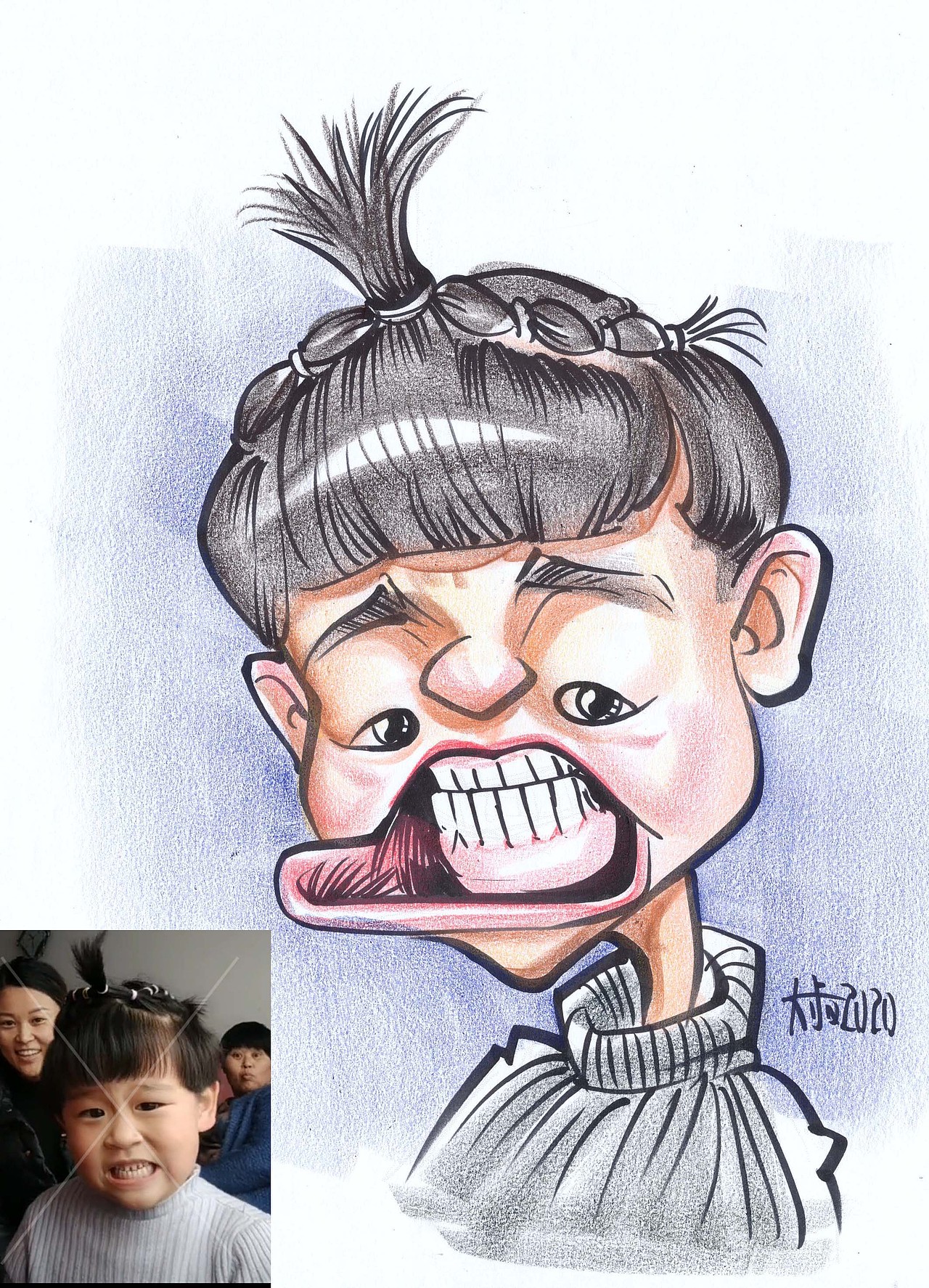 大叔漫画王西振作品肖像漫画似颜绘