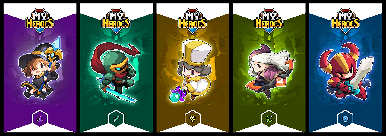 R2Games项目作品-《My Heroes》像素风格(2018-2019)