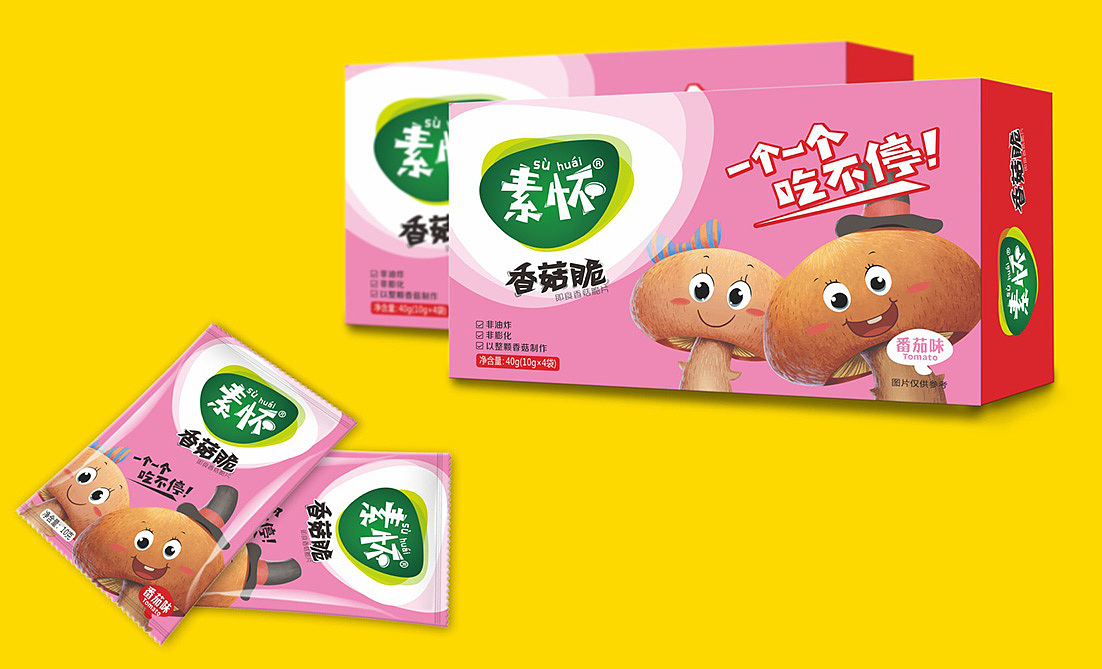 香菇脆 休闲零食 LOGO设计 包装设计