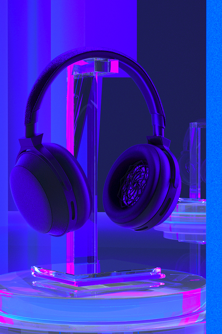 C4d & Octane Render 耳机建模&渲染（图ZMjkyMzMzODAw） - 产品 - 站酷设计师糯哈辣原创素材 - 站酷ZCOOL