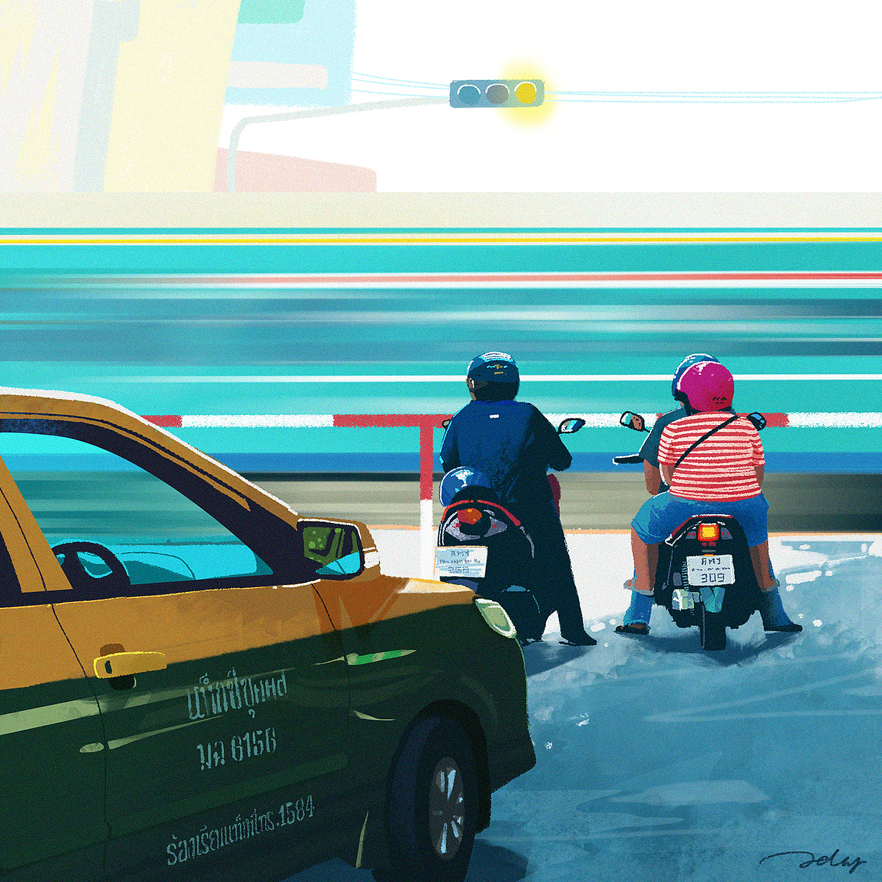 风景插画（图ZMjYxMzY3MDk2） - 创作习作 - 站酷设计师摘梨_jelly原创素材 - 站酷ZCOOL