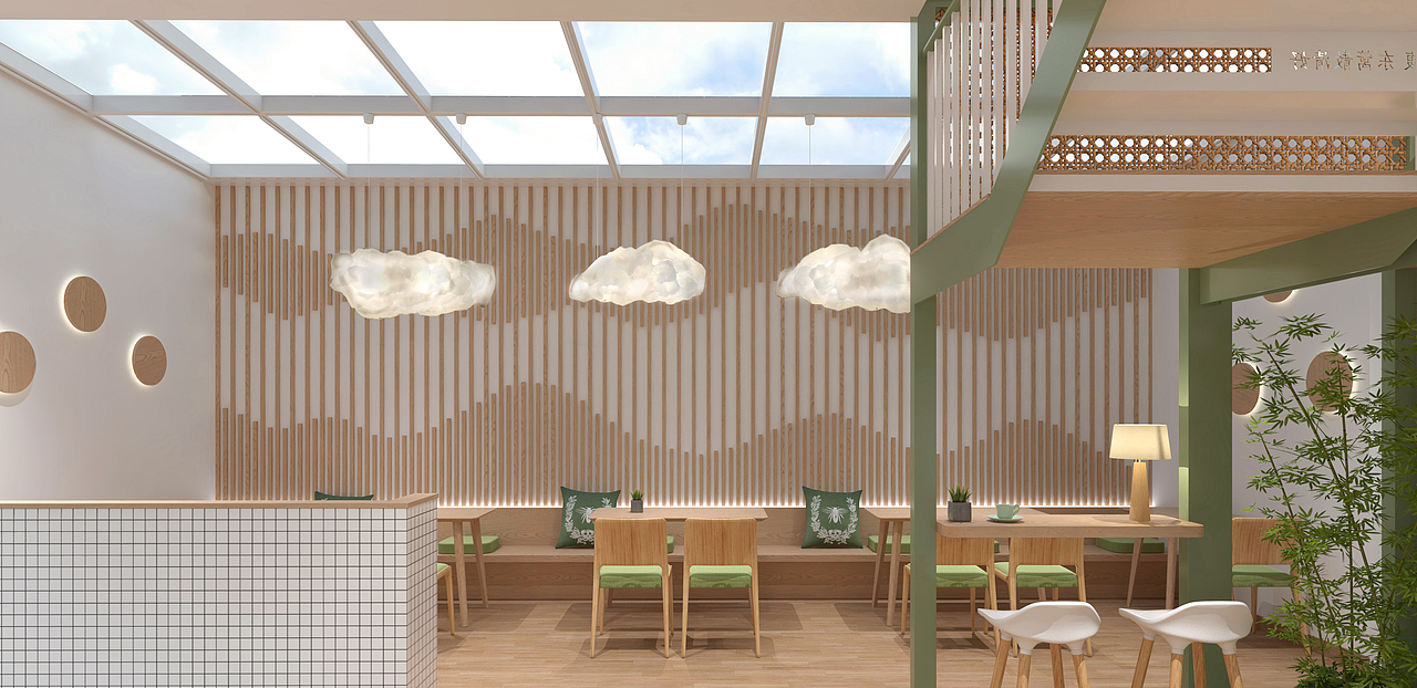 东篱下茶饮店门店设计——千岛湖鱼街店