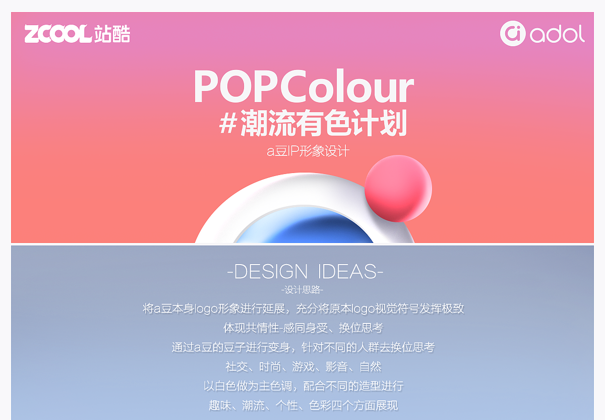 潮流有色IP形象设计-百变a豆