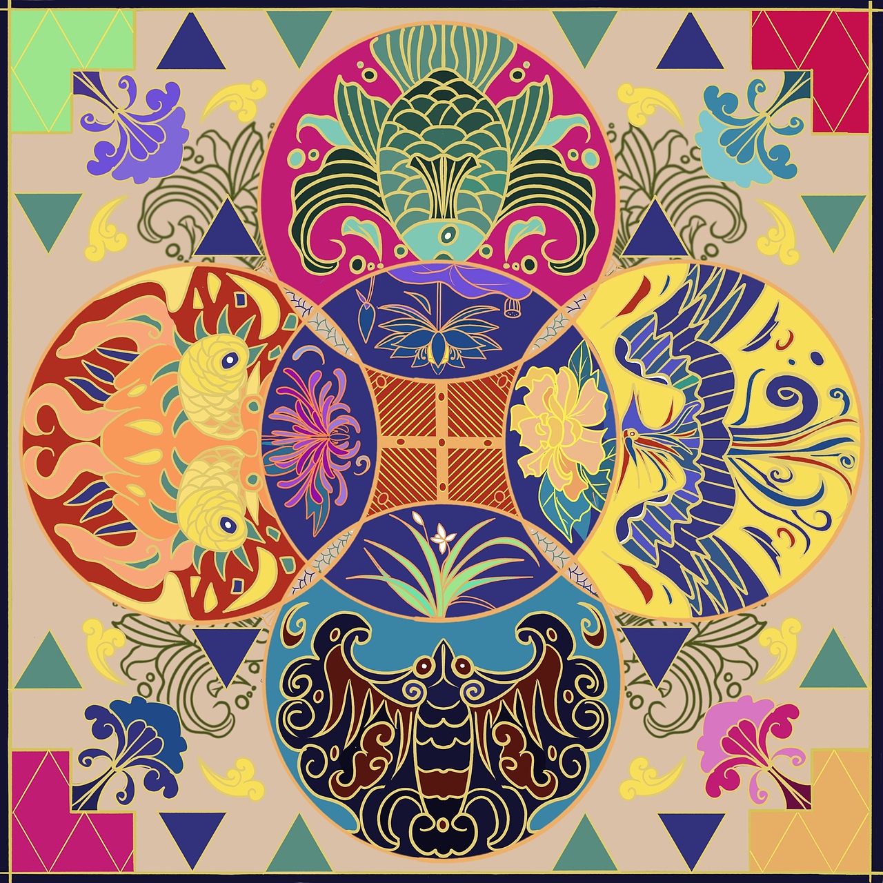 纹样|平面|图案|没有锁骨的小菜米_原创作品-站酷zcool