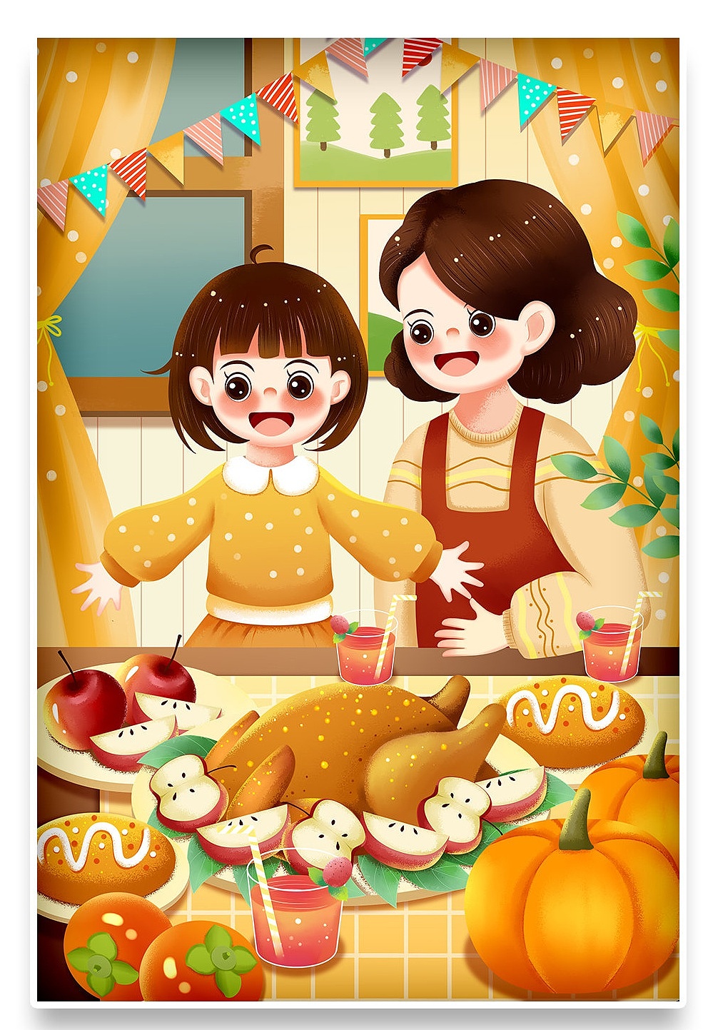 感恩节插画（图ZMjc4NDA5Mzk2） - 艺术插画 - 站酷设计师分享使人进步原创素材 - 站酷ZCOOL