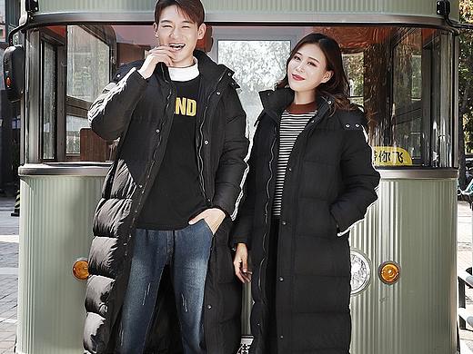 情侣款羽绒服详情页