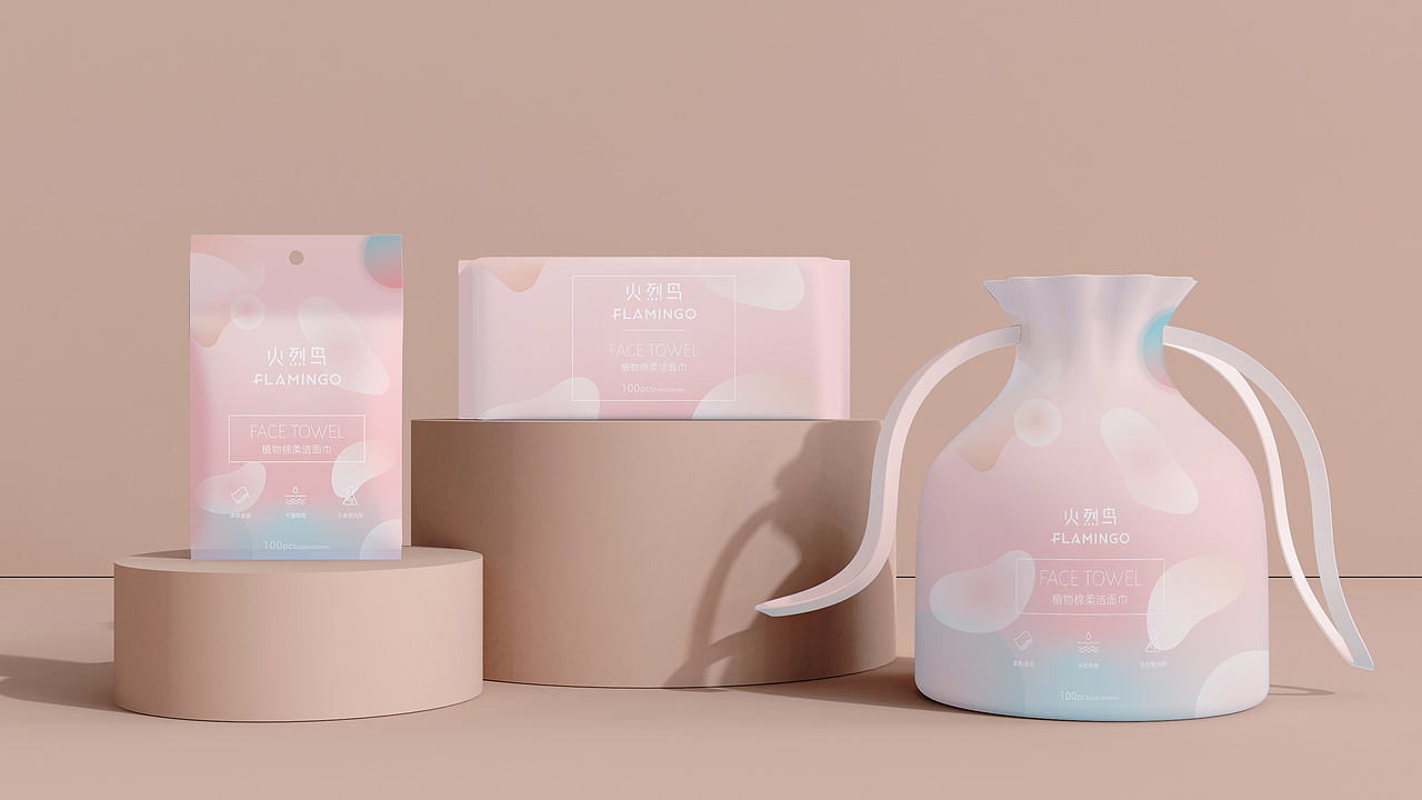 火烈鸟洗脸巾包装设计（图ZMjUwNjEyMTk2） - 包装 - 站酷设计师腰围Yaowei原创素材 - 站酷ZCOOL