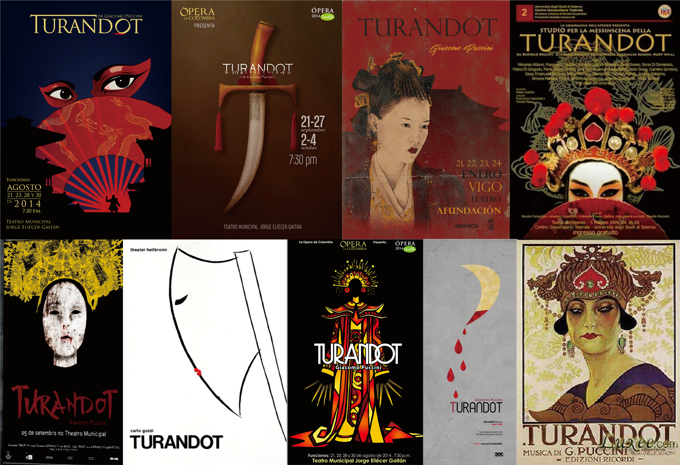 贺冰凇原创普契尼歌剧图兰朵原创海报设计