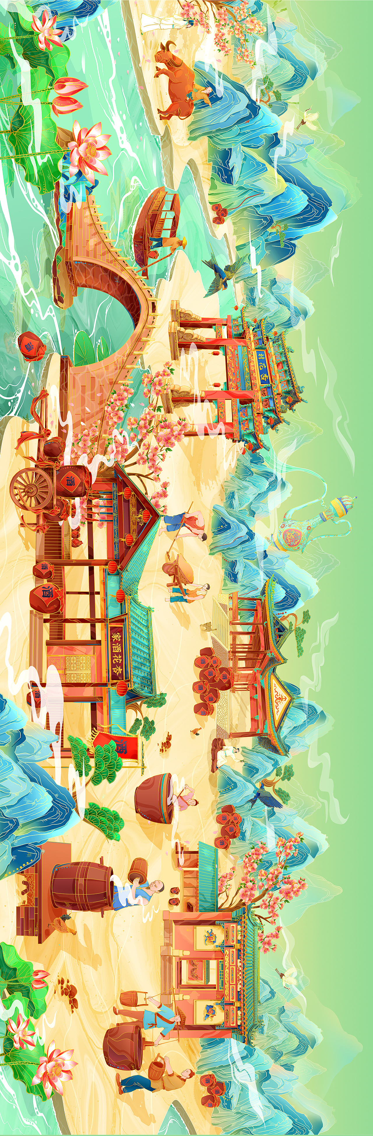 古法酿酒长卷|杏花村|插画|商业插画|林飞a - 原创作品 - 站酷 (zcool
