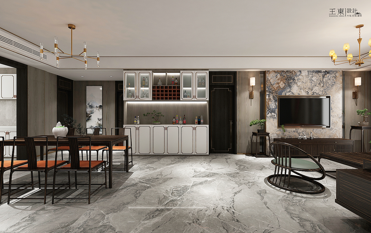 瑞玛艺墅 | 条纹乌木 | 新中式