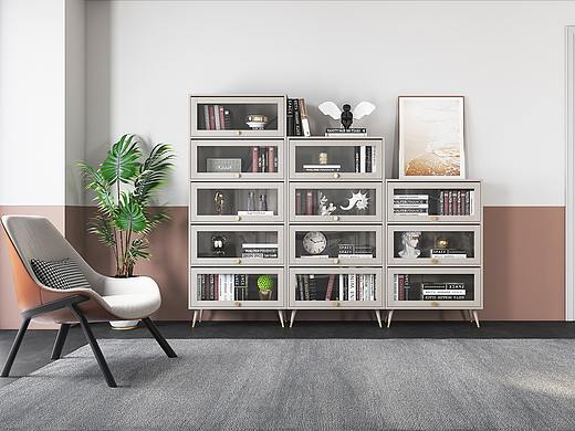 书柜场景效果表现（个人主页-ZNDkyMTMwMDg=） - 产品 - 站酷设计师小卒子2316原创素材 - 站酷ZCOOL