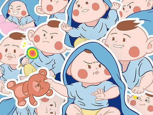 戏精Baby表情包设计