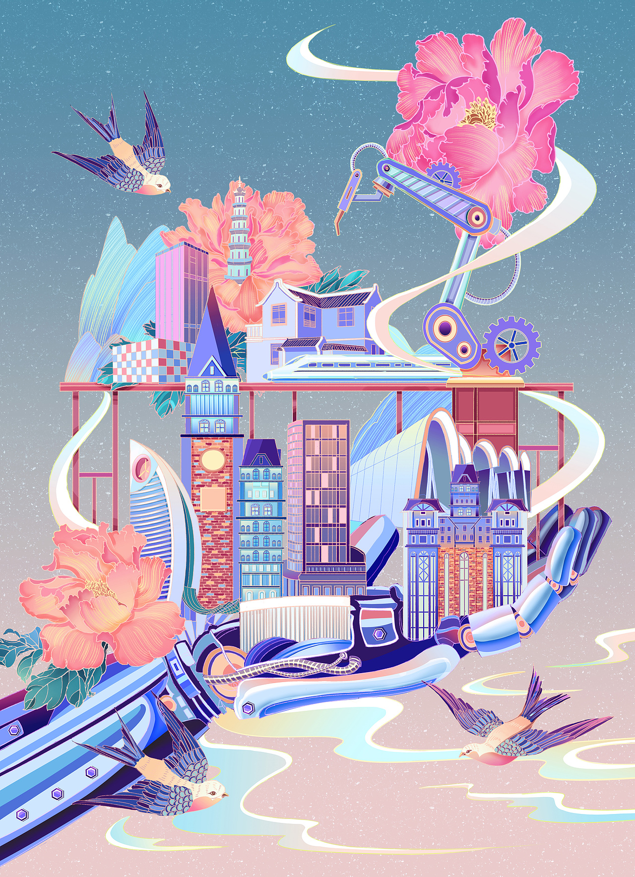 佛山高明区 X 文创招商礼物 X 笔记本插图(图ZMTg1NDAyNDA0) - 商业插画 - 站酷设计师李耀辉TONG原创素材 - 站酷ZCOOL