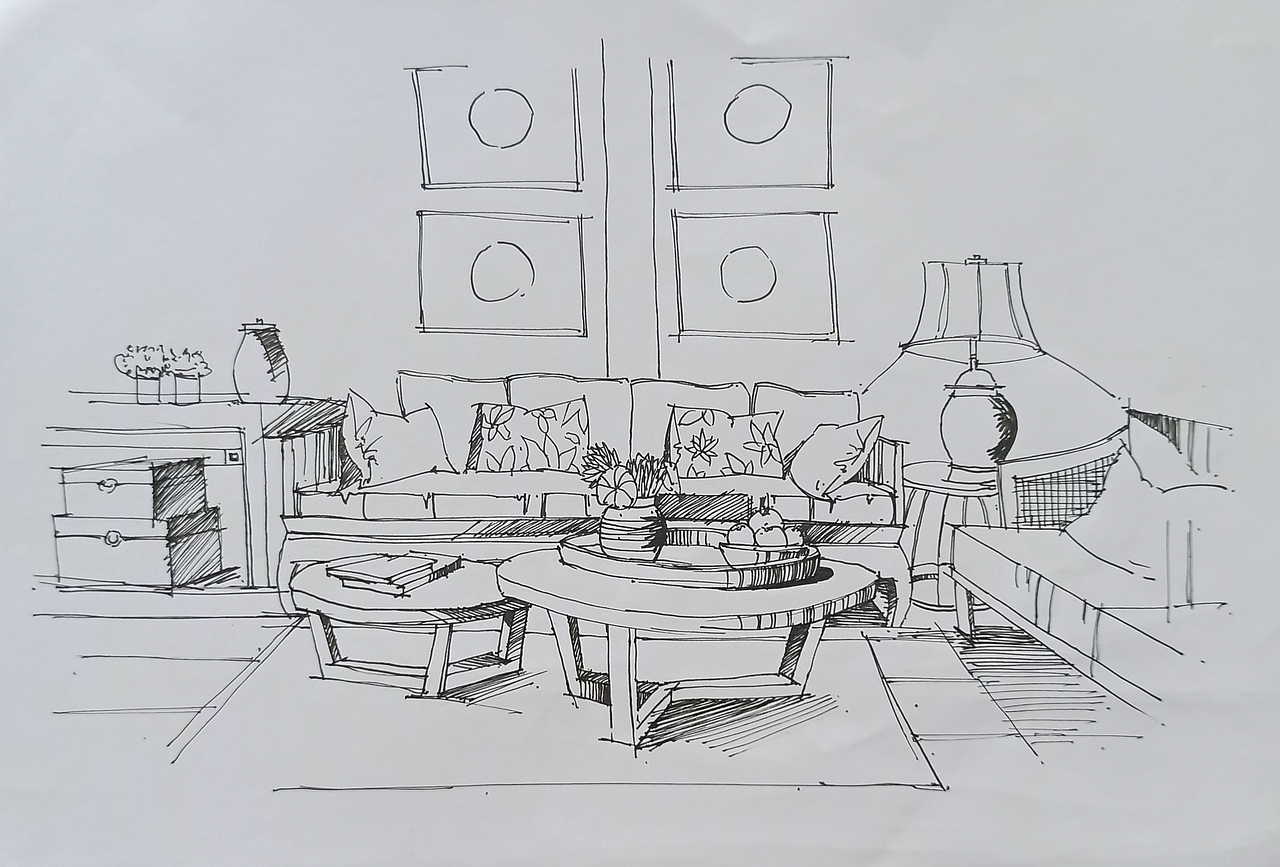 室内设计手绘93|空间|家装设计|夏墨悠_临摹作品-站酷zcool