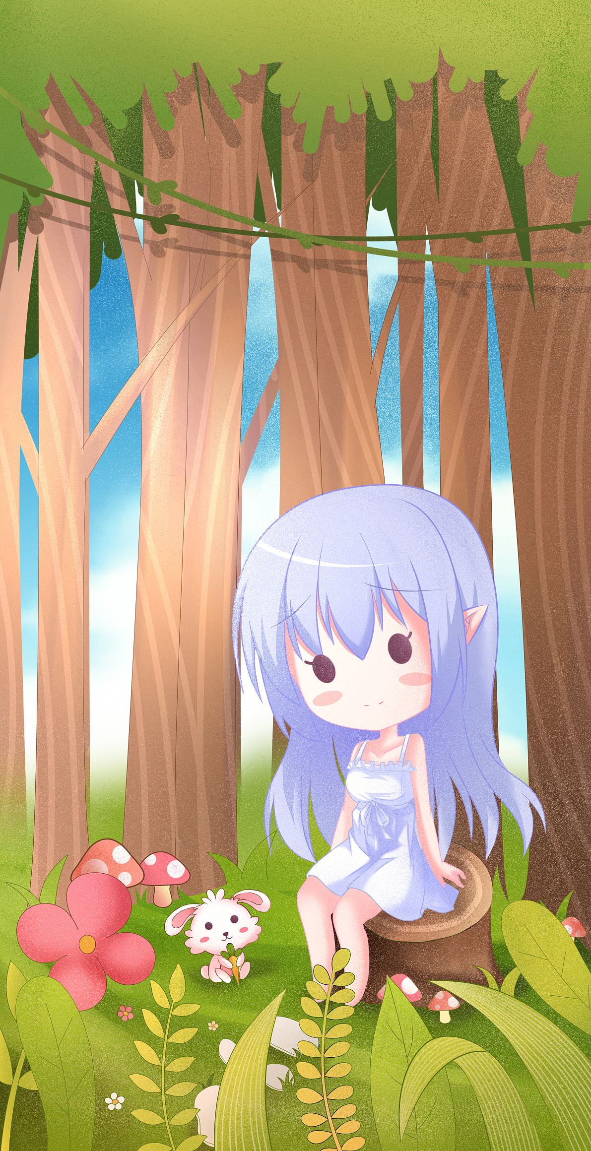 森林公主插画