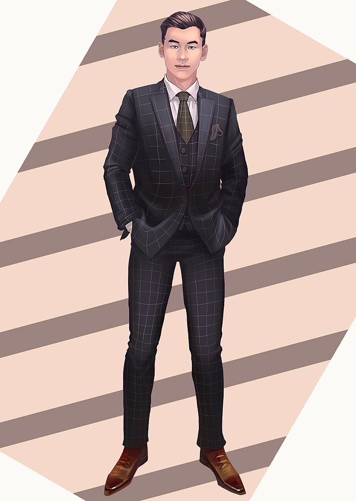 为meetup小哥绘制的全身像