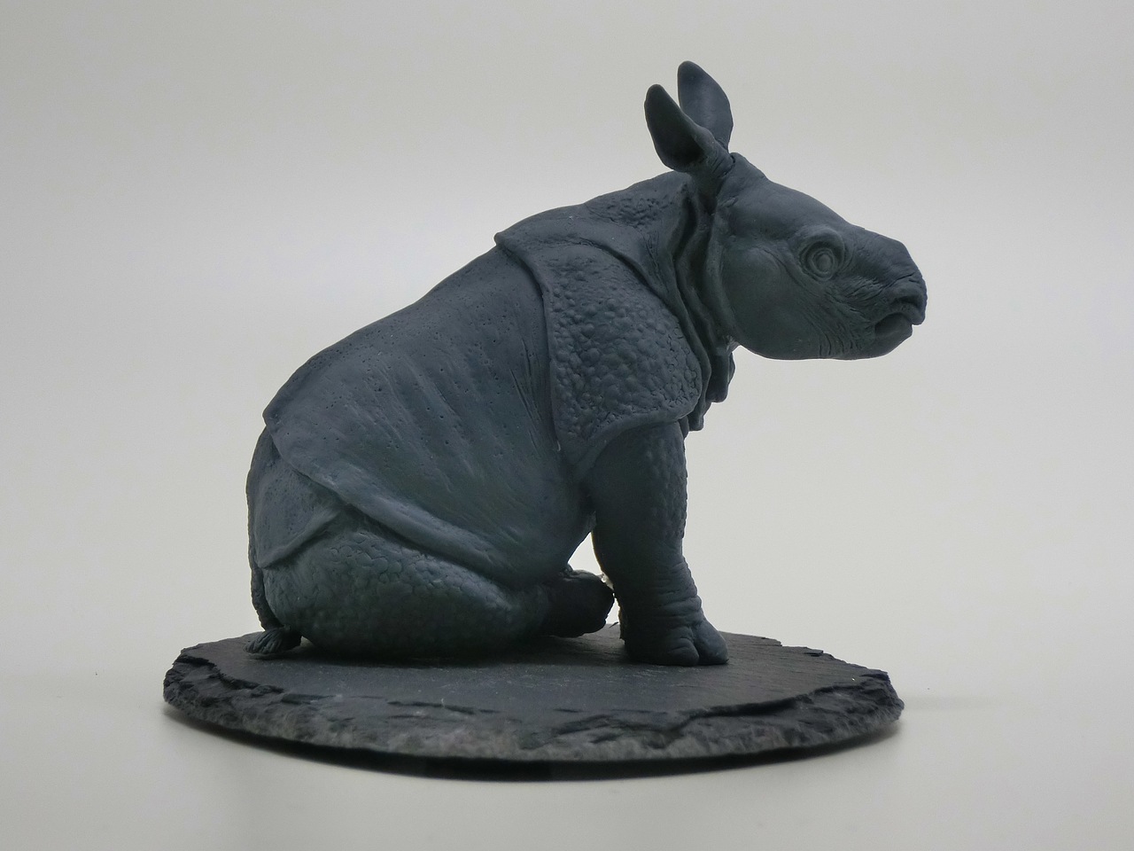 印度犀牛幼崽 白模及泥稿展示（图ZMTM2NzI0MTcy） - 手办/模玩 - 站酷设计师旷野之息工作室原创素材 - 站酷ZCOOL