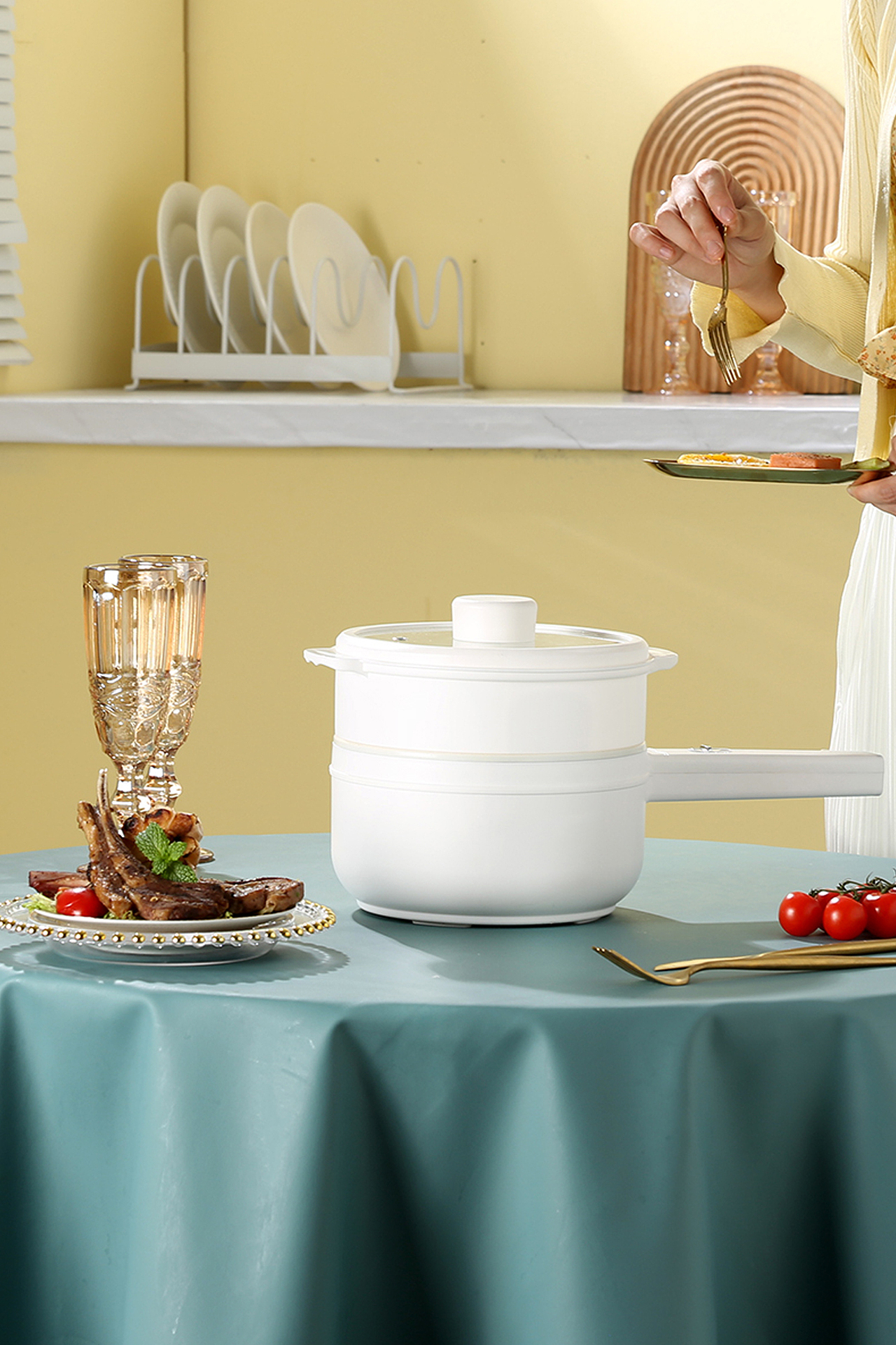 电商产品摄影 | 多功能电煮锅学生锅