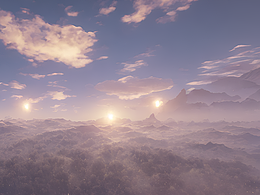 #站酷梦笔#金色的云层中降下一道白光，虚幻引擎