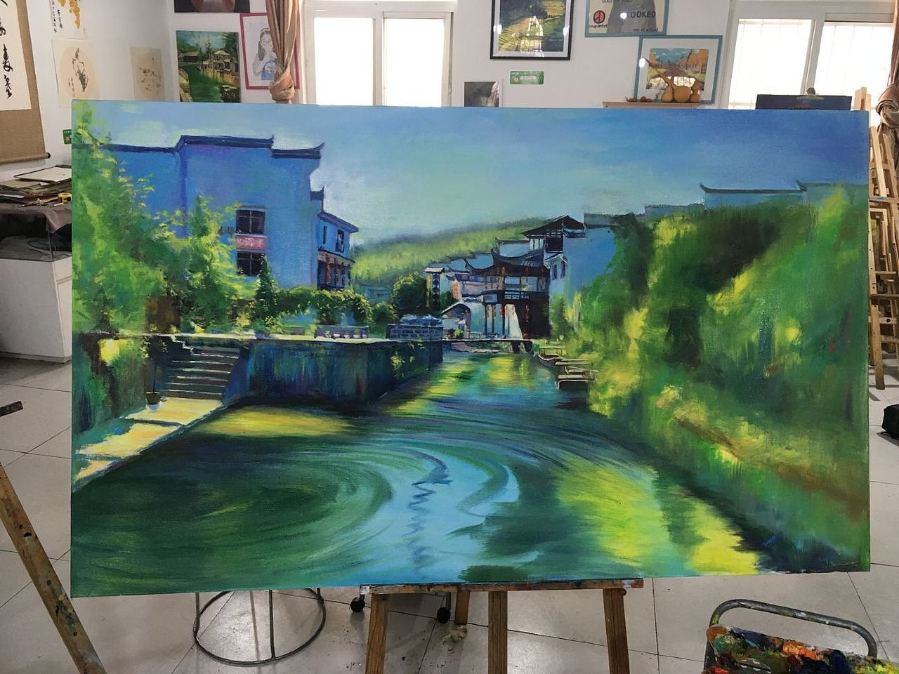 水乡油画通州美术（图ZMjM4MjA3MTA0） - 绘画 - 站酷设计师北京三人行画室原创素材 - 站酷ZCOOL