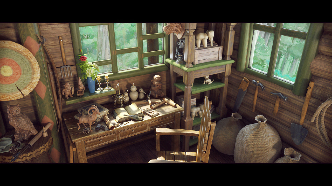 动画室内|三维|场景|huafengcg - 原创作品 - 站酷 (zcool)